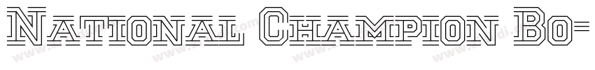 National Champion Bo字体转换